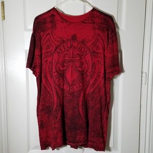 Affliction Red Tee Size L